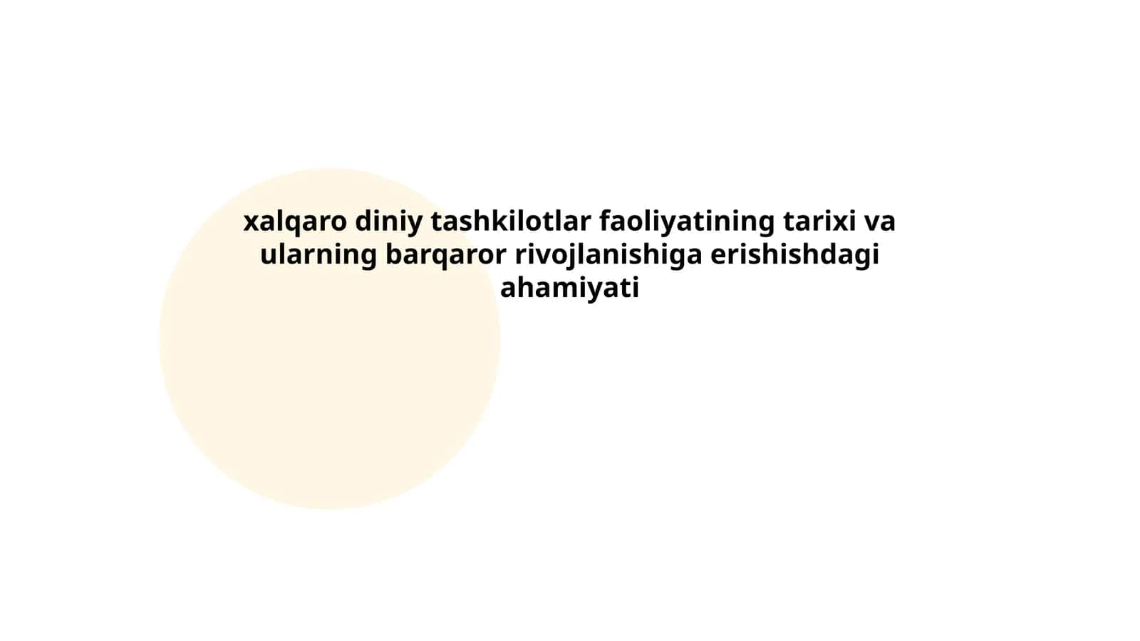 xalqaro diniy tashkilotlar faoliyatining tarixi va ularning barqaror rivojlanishiga erishishdagi ahamiyati 1