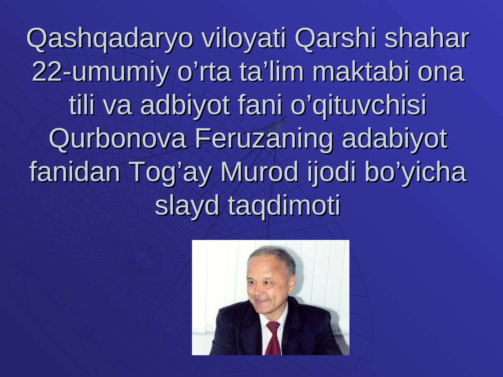 Tog’ay Murod ijodi bo’yicha slayd taqdimoti 1