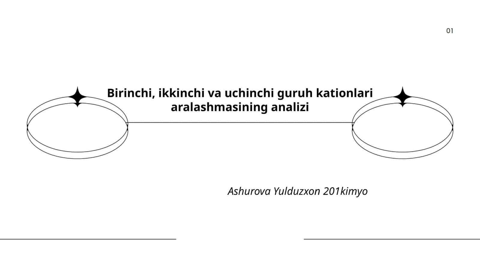 Birinchi, ikkinchi va uchinchi guruh kationlari aralashmasining analizi 1