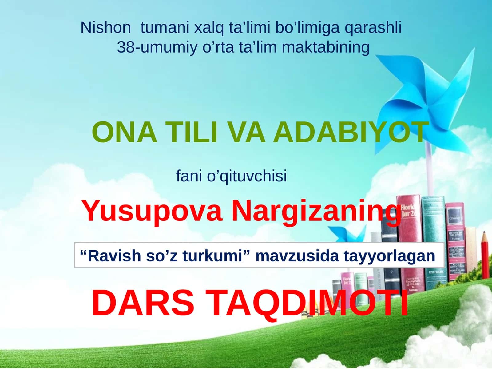 "Ravish so'z turkumi" 1