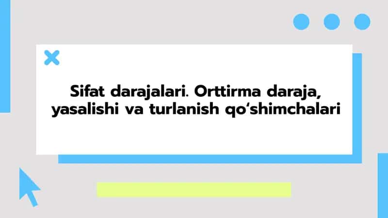 Sifat darajalari 1