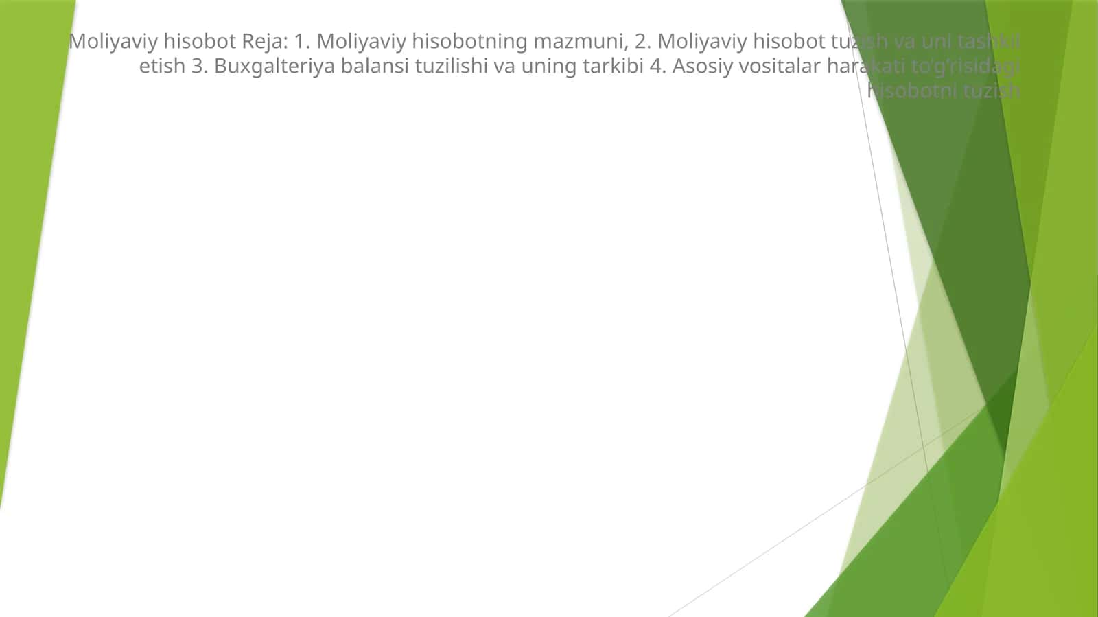 Moliyaviy hisobot Reja 1