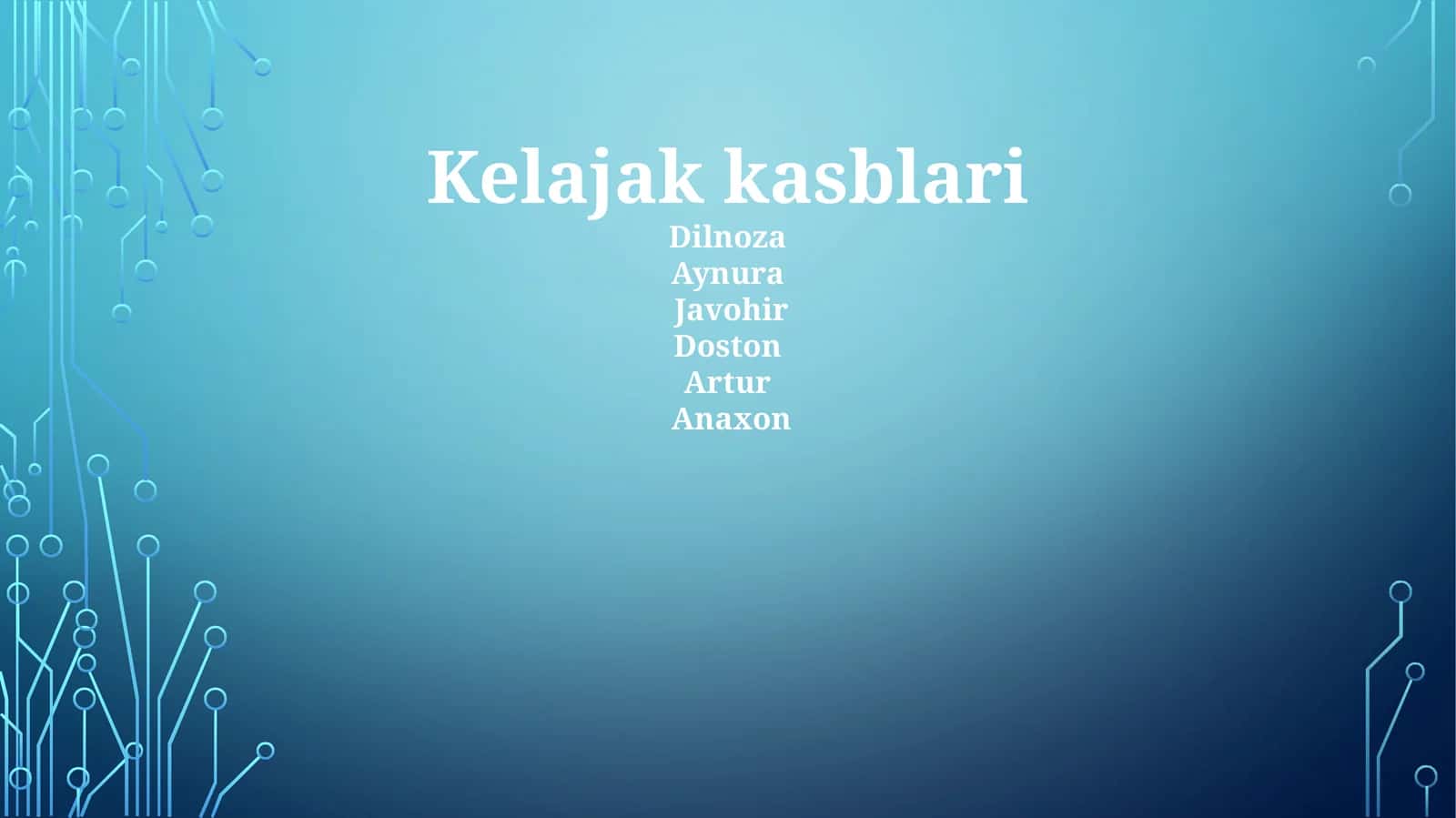 Kelajak kasblari 1