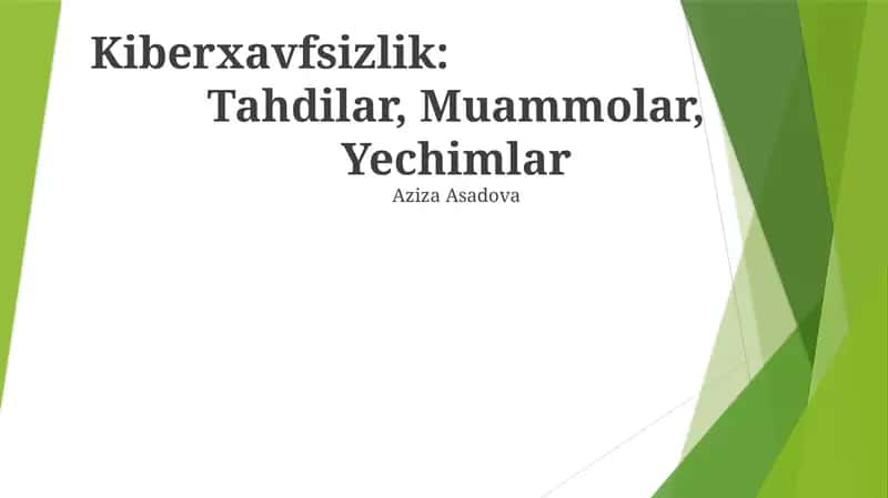 Kiberxavfsizlik 1
