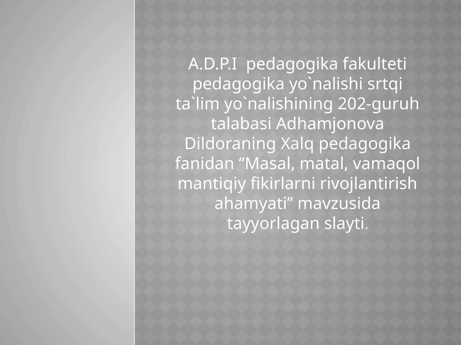 Masal, matal, va maqol mantiqiy fikrlarni rivojlantirish ahamiyati 1