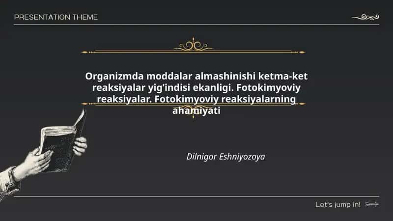 Moddalar almashinishi va ketma‑ket reaktsiyalar tushunchasi 1