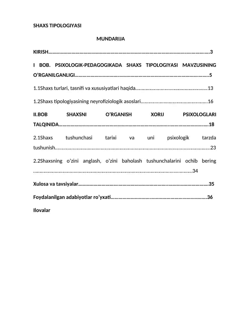 SHAXS TIPOLOGIYASI 1