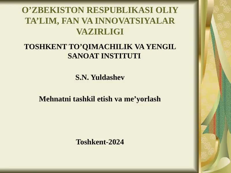 Mehnatsharoitlarini yaxshilash 1