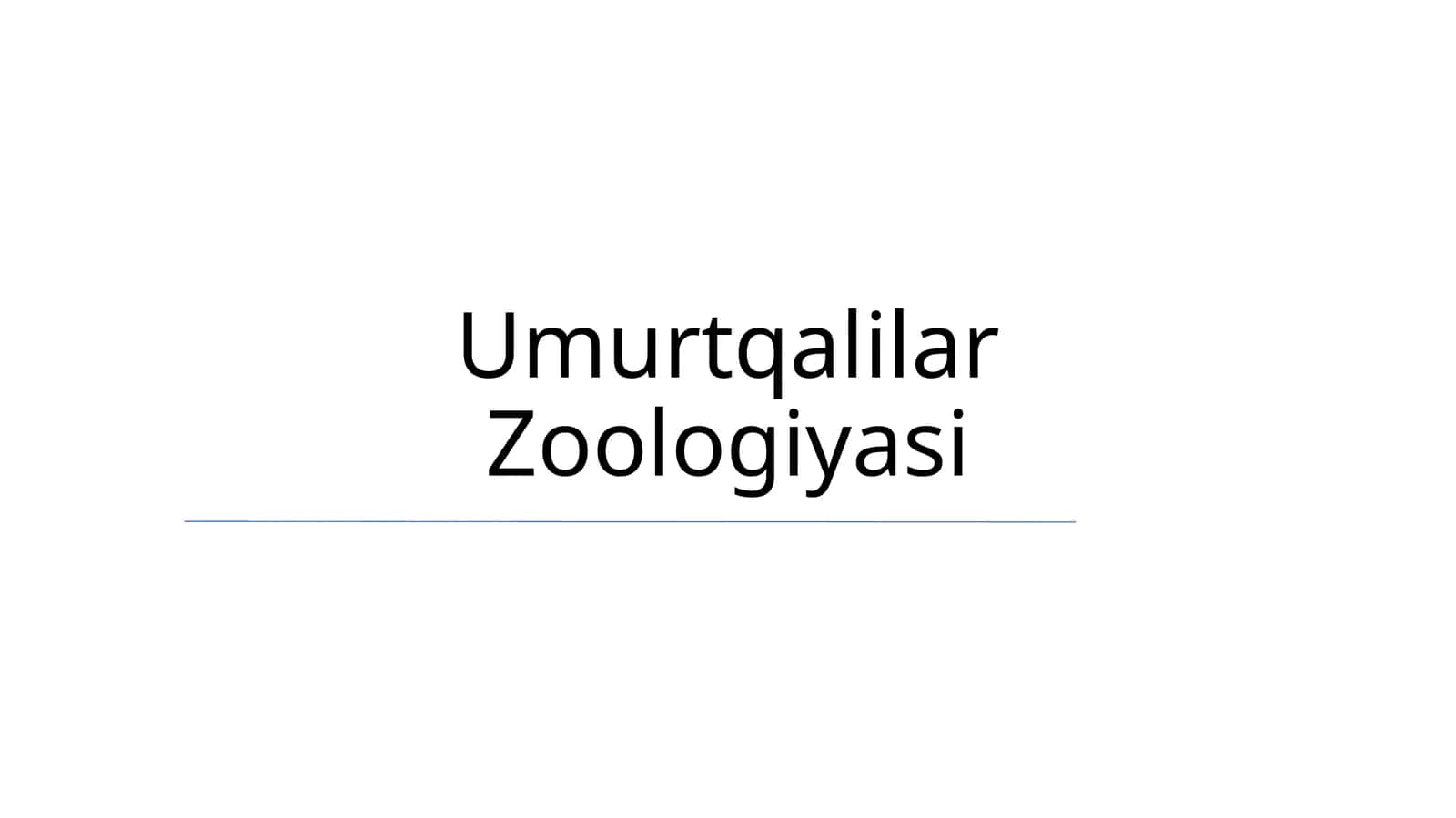 Umurtqalilar Zoologiyasi 1
