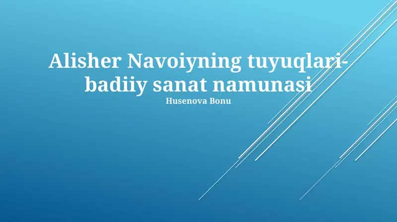 Alisher Navoiyning tuyuqlari-badiiy sanat namunasi 1