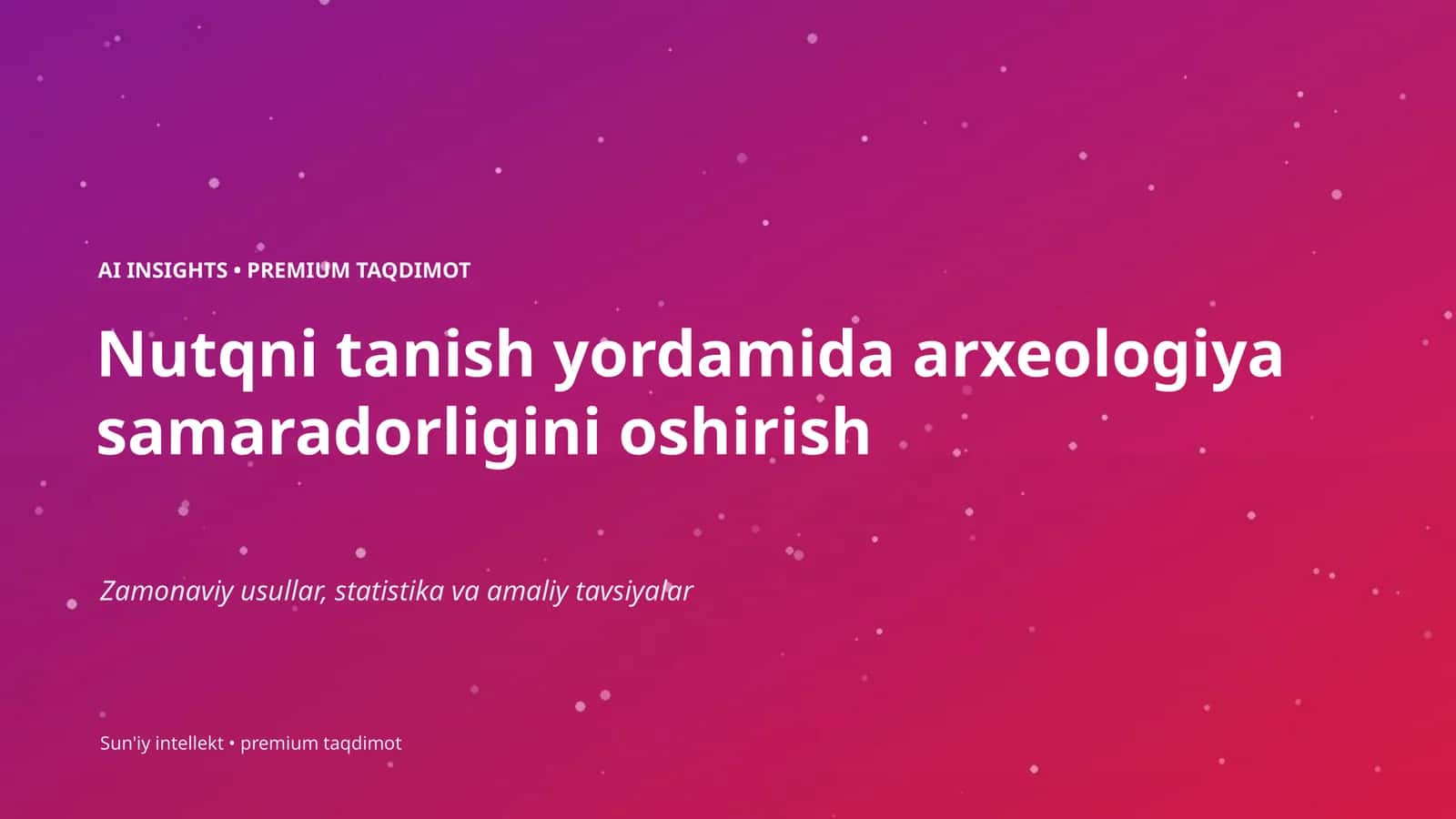 Sun'iy intellekt • premium taqdimot 1