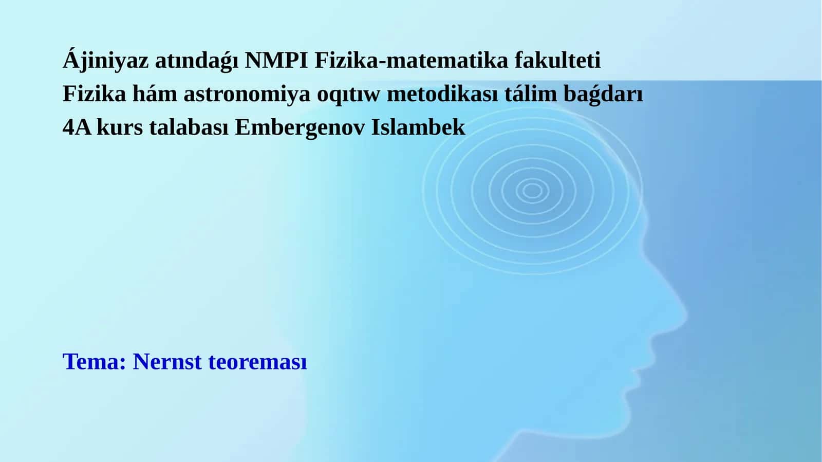 Fizika hám astronomiya oqıtıw metodikası 1