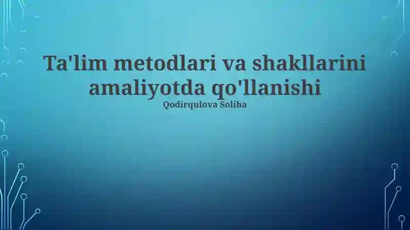 Differentiatsiya va individual yondashuv