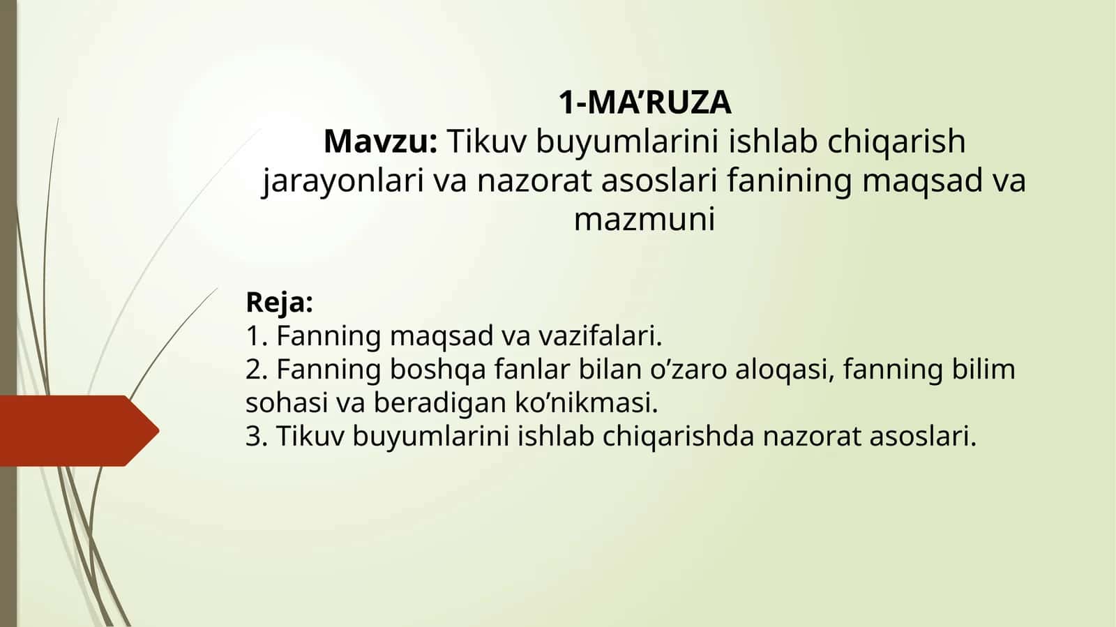 1-MA’RUZA 1