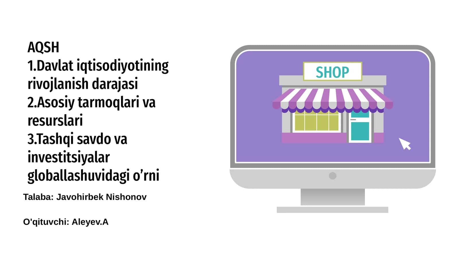 AQSh iqtisodiyoti: rivojlanish darajasi 1