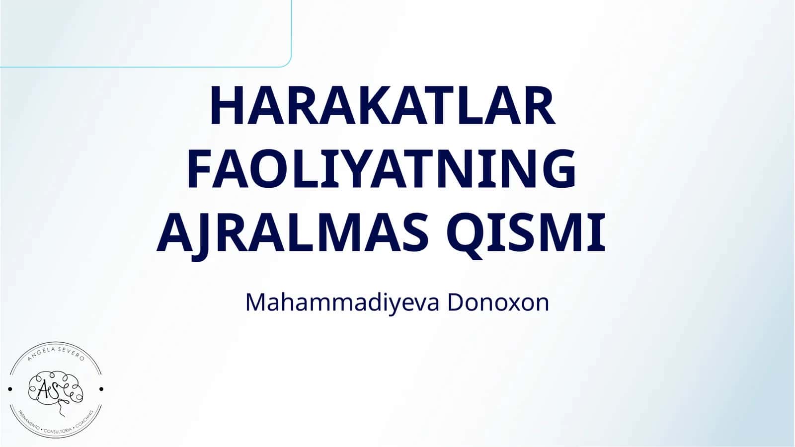 HARAKATLAR FAOLIYATNING AJRALMAS QISMI 1