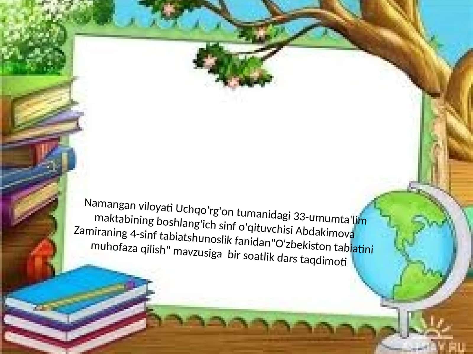 "O'zbekiston tabiatini muhofaza qilish" 1