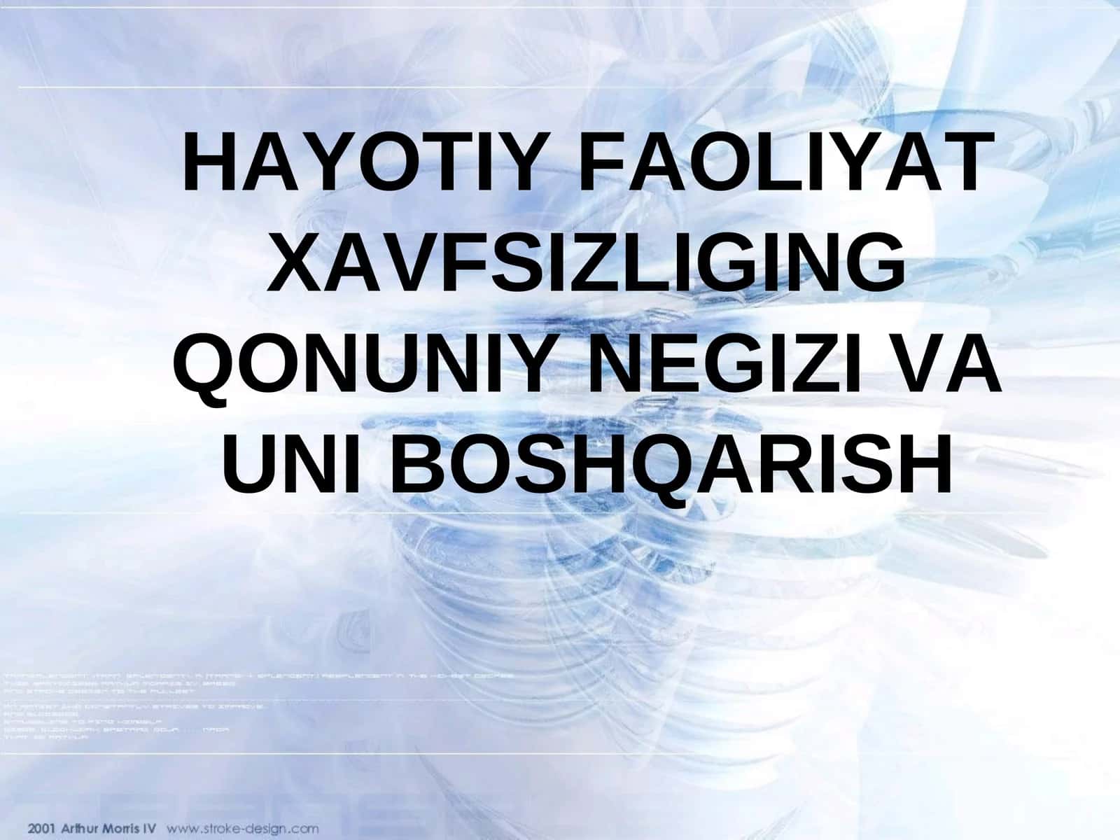 Hayotiy faoliyat xavfsizligi (HFX) fanining ahamiyati va uning tarkibi 1