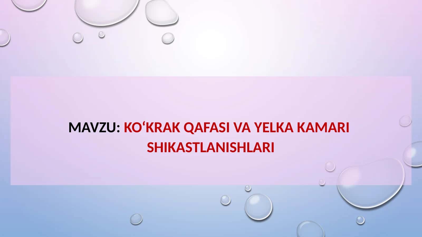 KO‘KRAK QAFASI VA YELKA KAMARI SHIKASTLANISHLARI 1