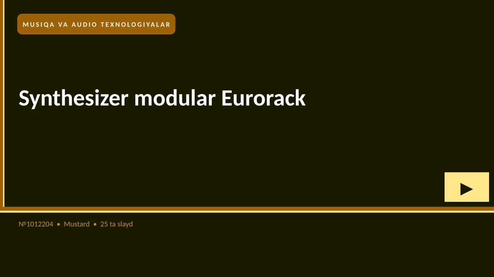Synthesizer modular Eurorack 1