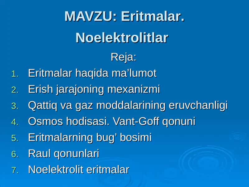 Noelektrolitlar 1