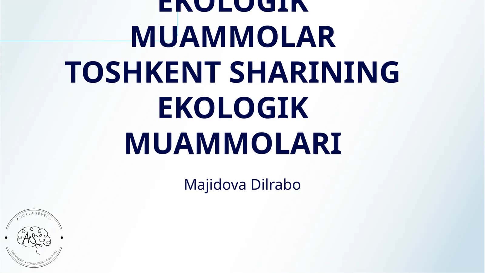 SHAHARLARDAGI EKOLOGIK MUAMMOLAR TOSHKENT SHARINING EKOLOGIK MUAMMOLARI 1