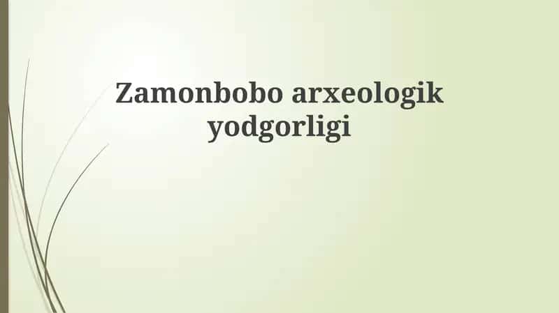 Zamonboboarxeologikyodgorligi 1