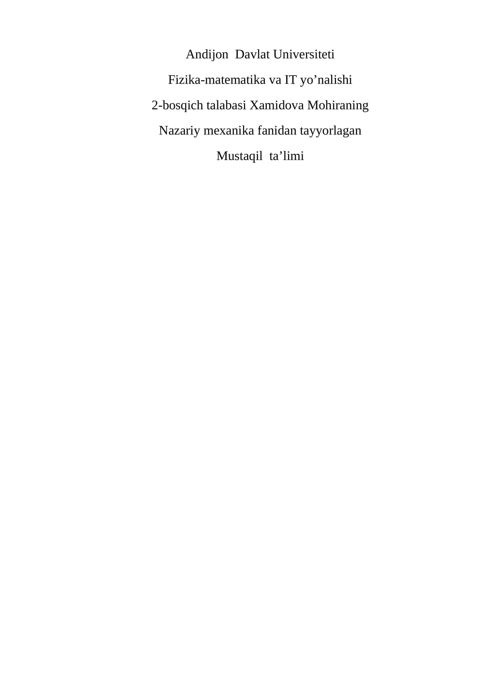 Moddiy nuqtaning so’nuvchi tebranma harakati 1