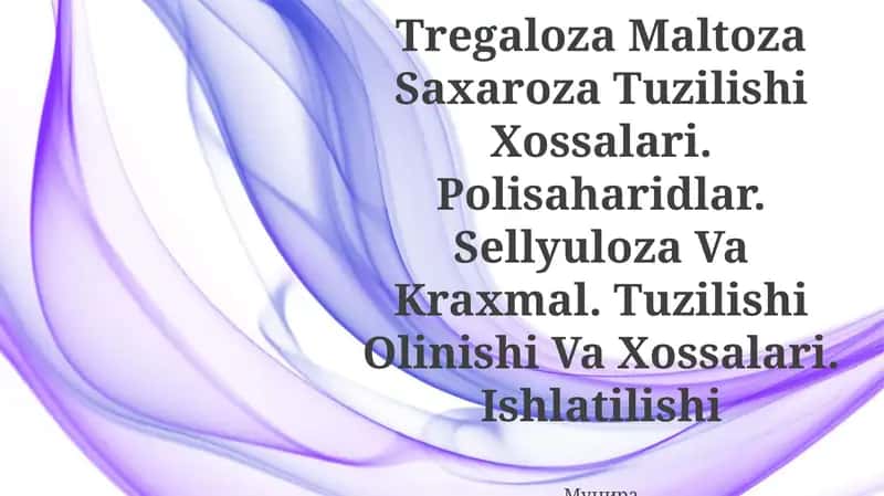 Di va Oligosaxaridlar 1