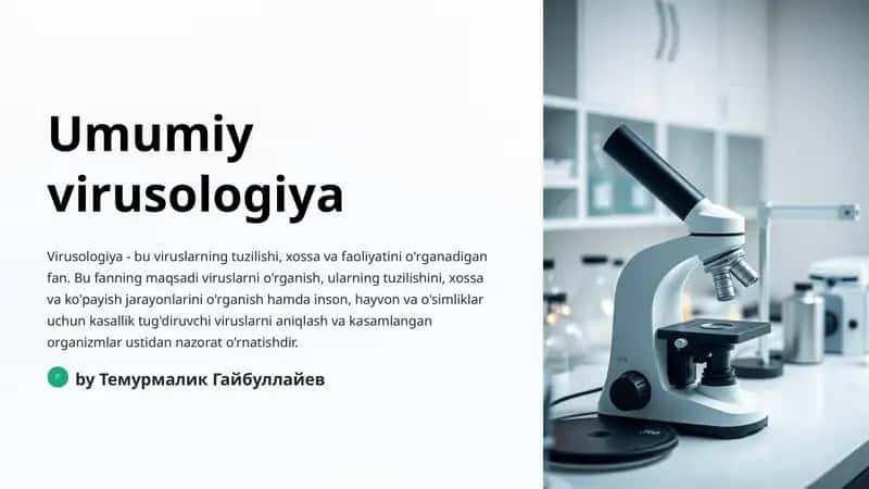 Umumiy virusologiya 1