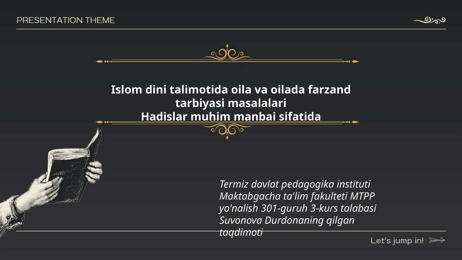 MTPP yo'nalish 301-guruh 3-kurs talabasi Suvonova Durdonaning qilgan taqdimoti 1