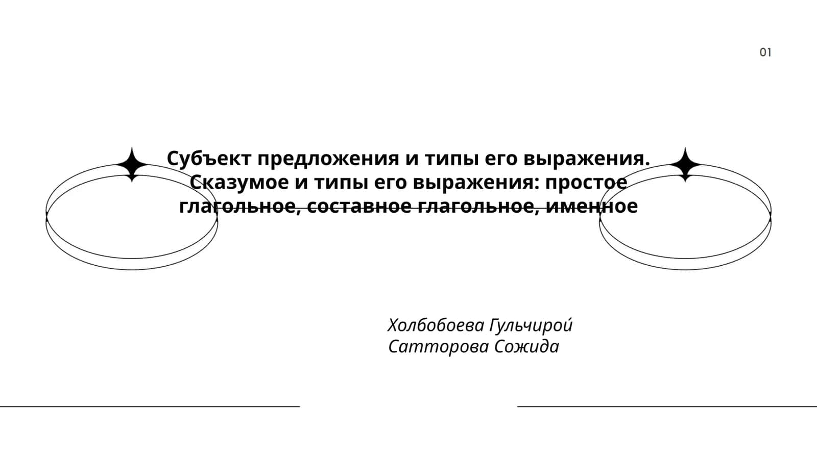Субъект предложения и типы его выражения 1