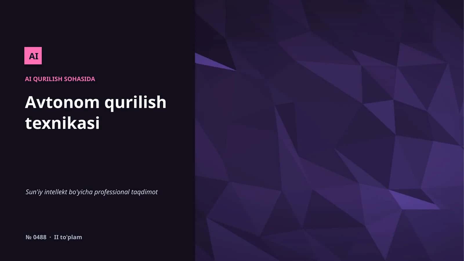 Avtonom qurilish texnikasi 1