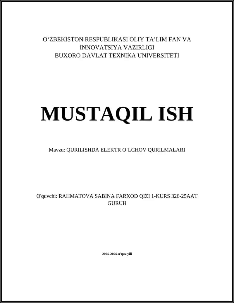 Raqamli multimetrlar 1