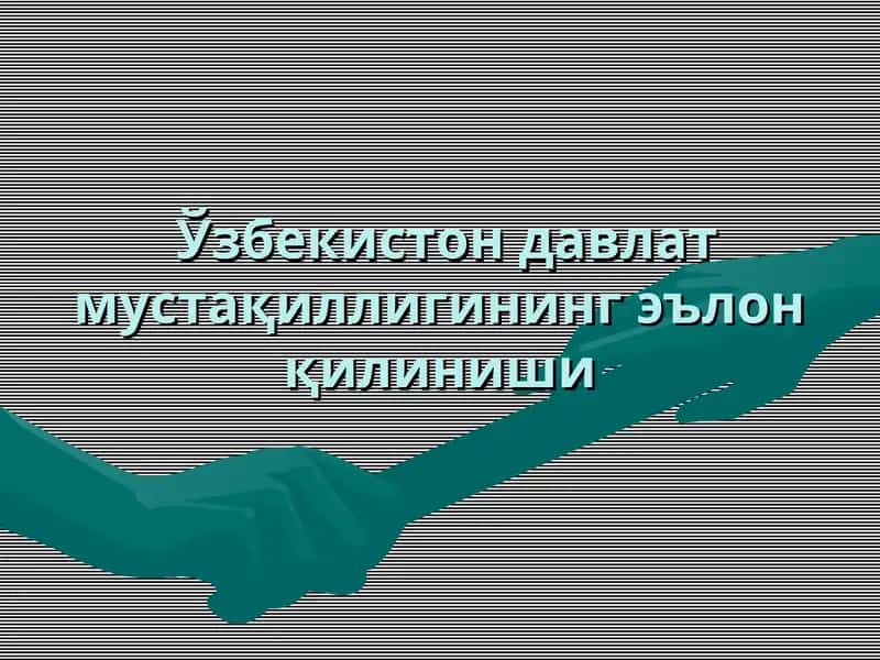 Ўзбекистон давлат мустақиллигининг эълон қилиниши 1