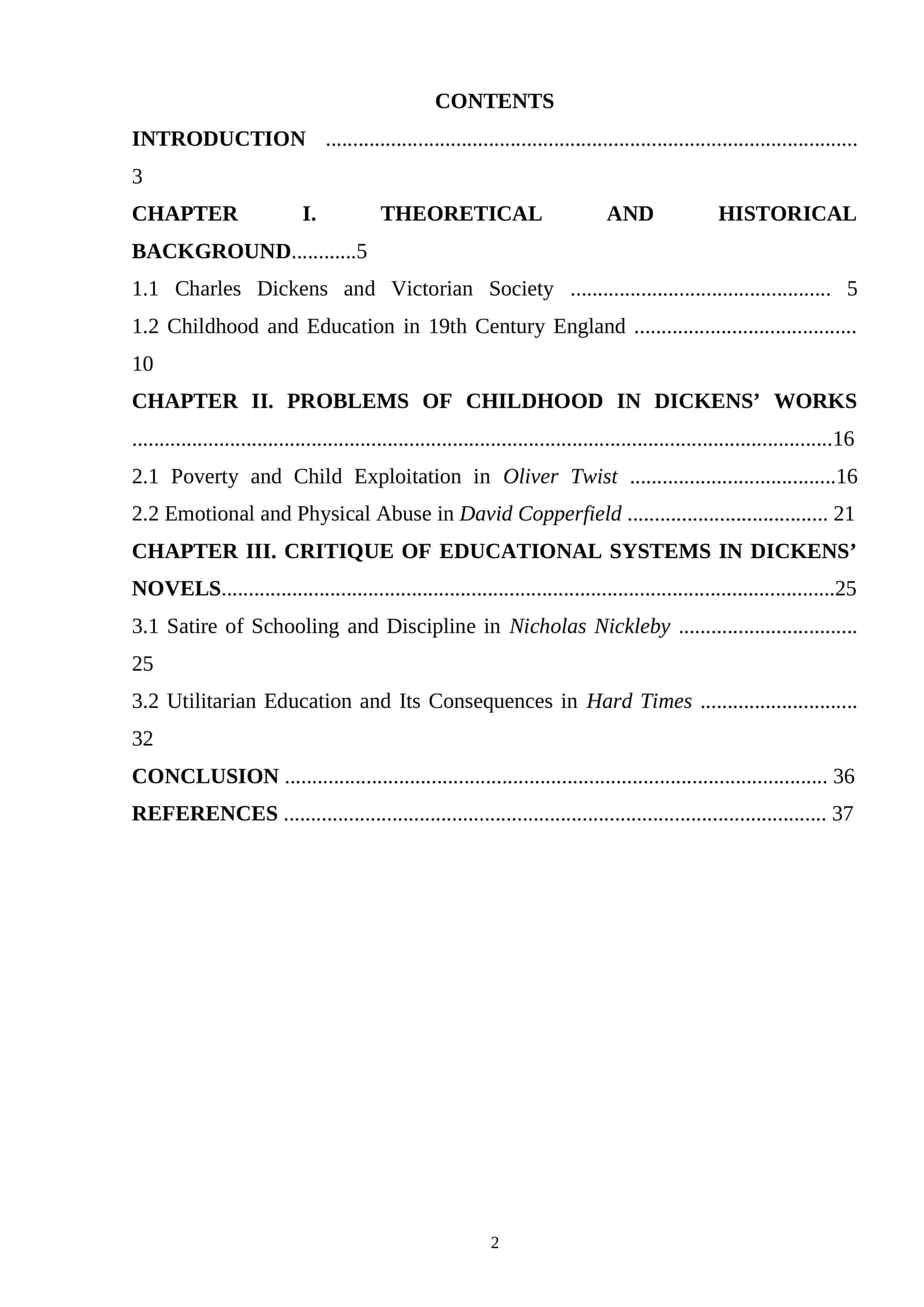 Problems of Childhood in Dickens' Works 1