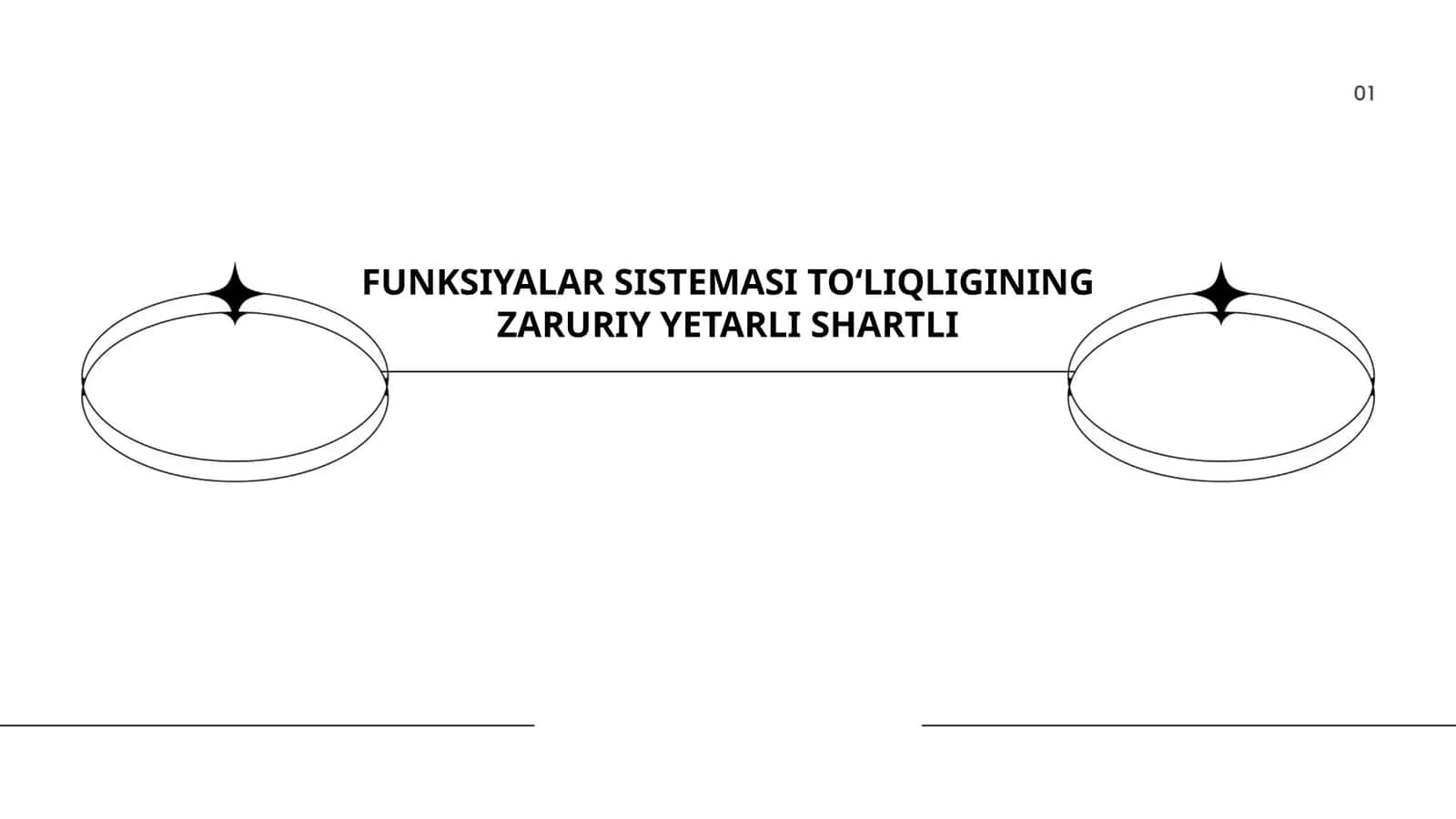 FUNKSIYALAR SISTEMASI TO‘LIQLIGINING ZARURIY YETARLI SHARTLI 1