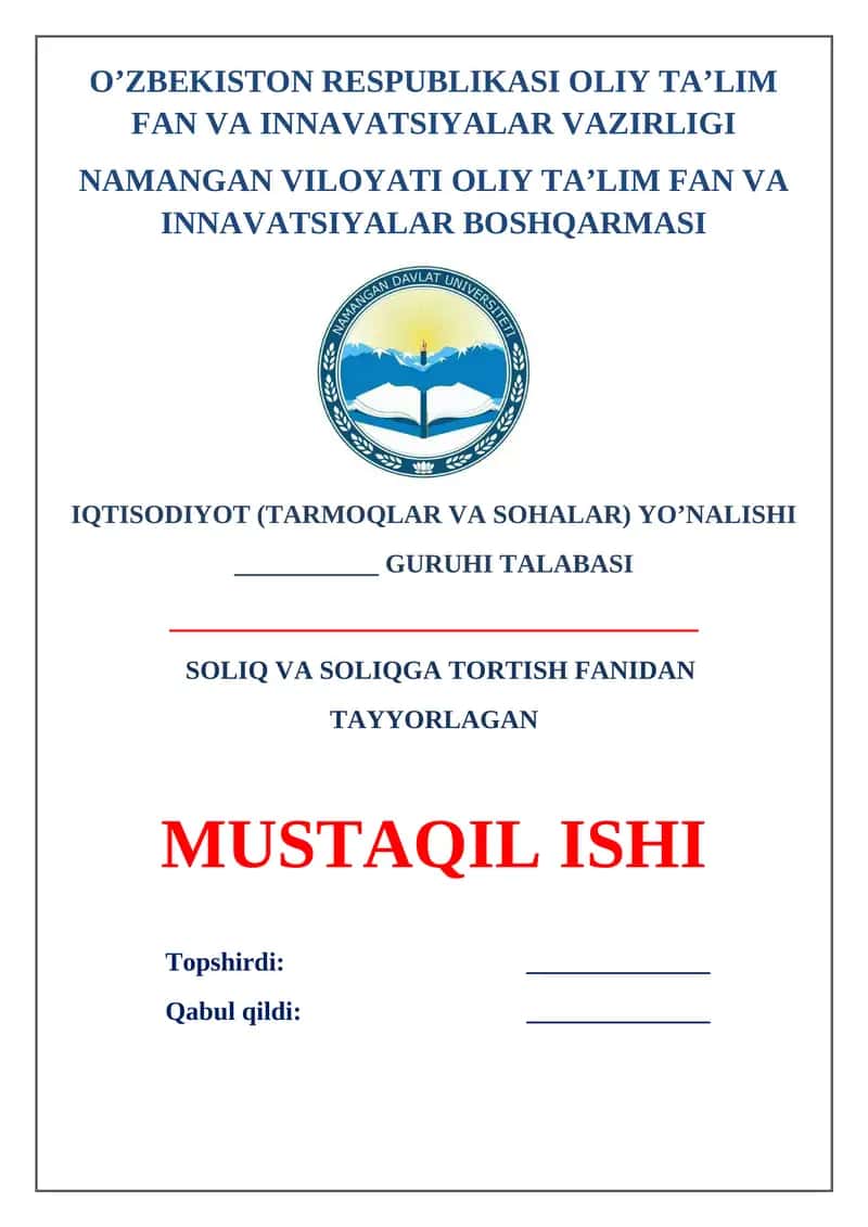 QO'SHILGAN QIYMAT SOLIG'INING MOHIYATI VA UNING TO'LOVCHILARI 1