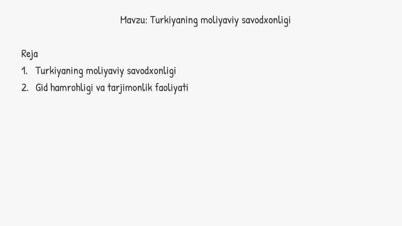 Turkiyaning moliyaviy savodxonligi 1