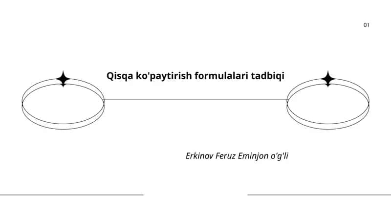 Qisqa ko'paytirish formulalari tadbiqi 1