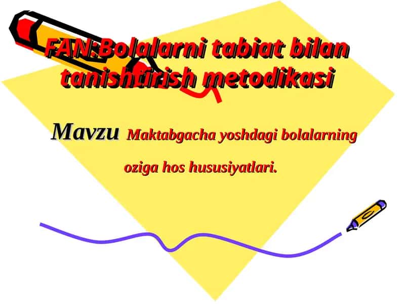 Bolalarni tabiat bilan tanishtirish metodikasi 1
