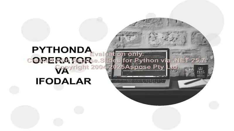 Pythonda operator va ifodalar 1