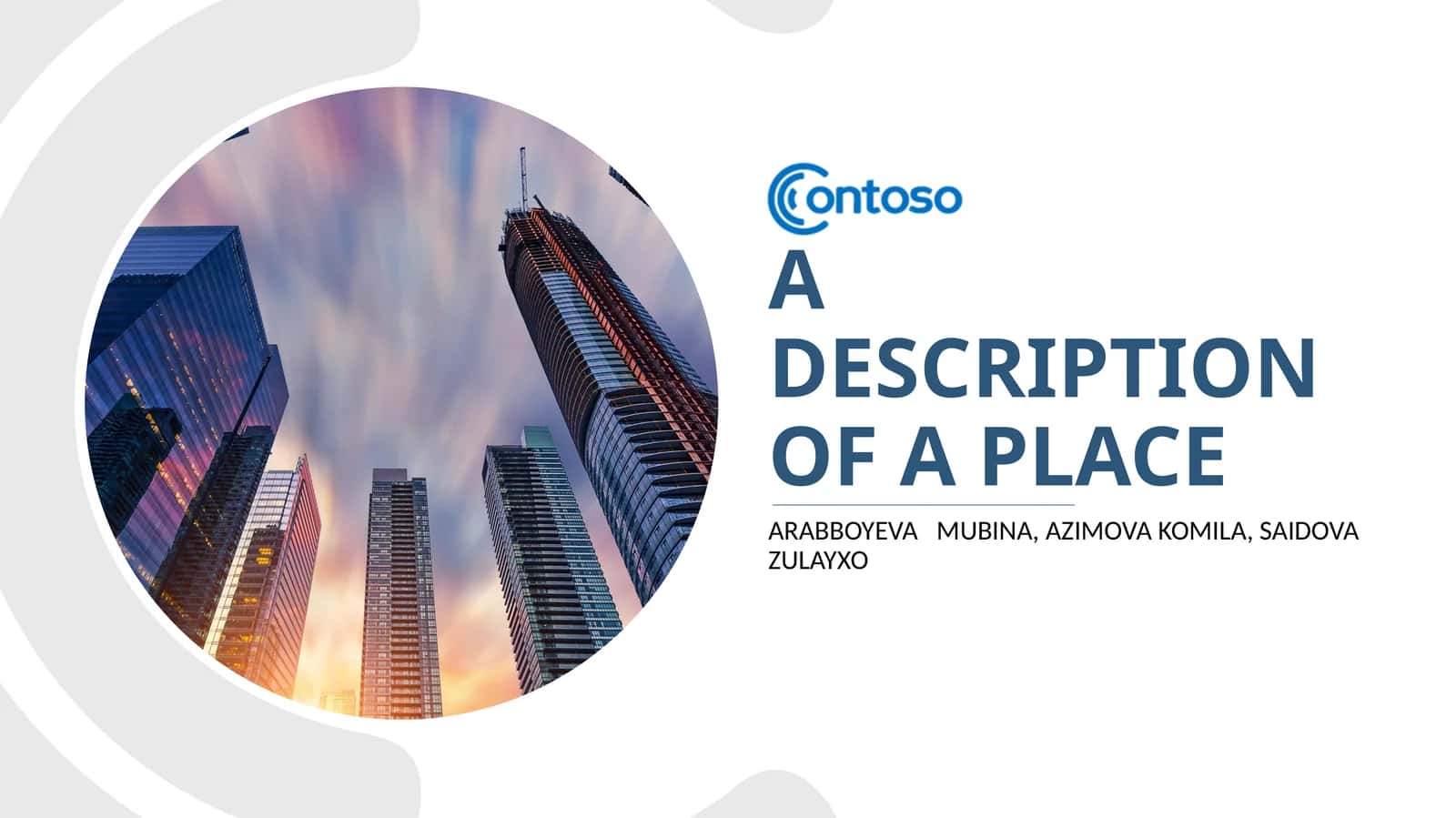 Description of a place 1