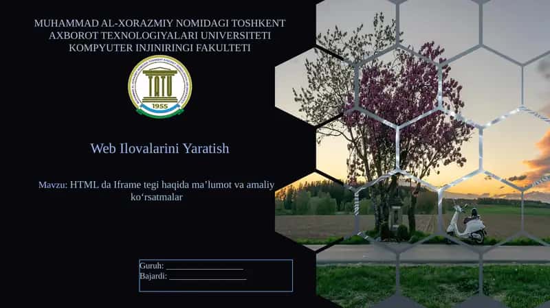 HTML da Iframetegihaqidama’lumotvaamaliyko‘rsatmalar 1