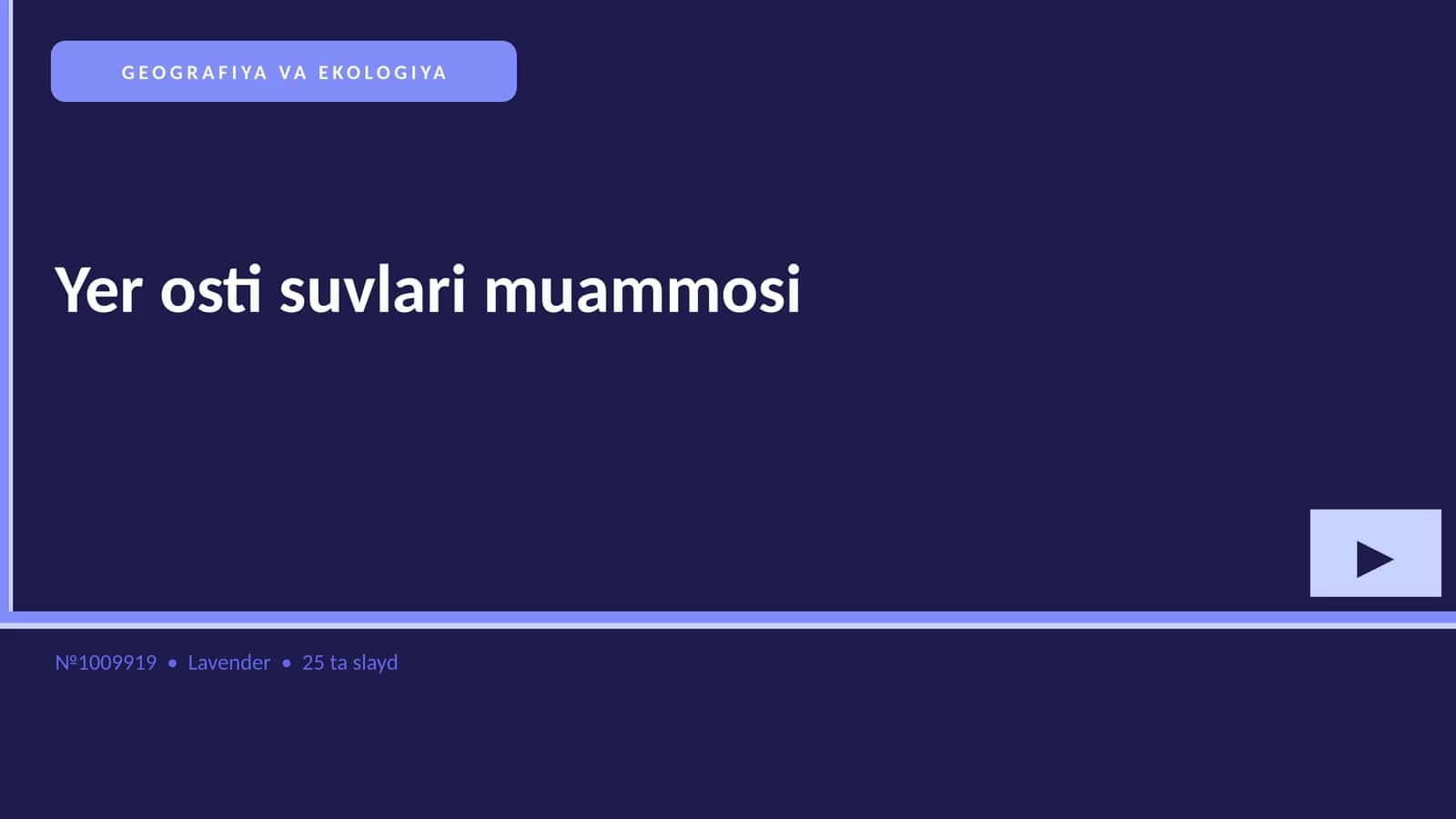 GEOGRAFIYA VA EKOLOGIYA 1