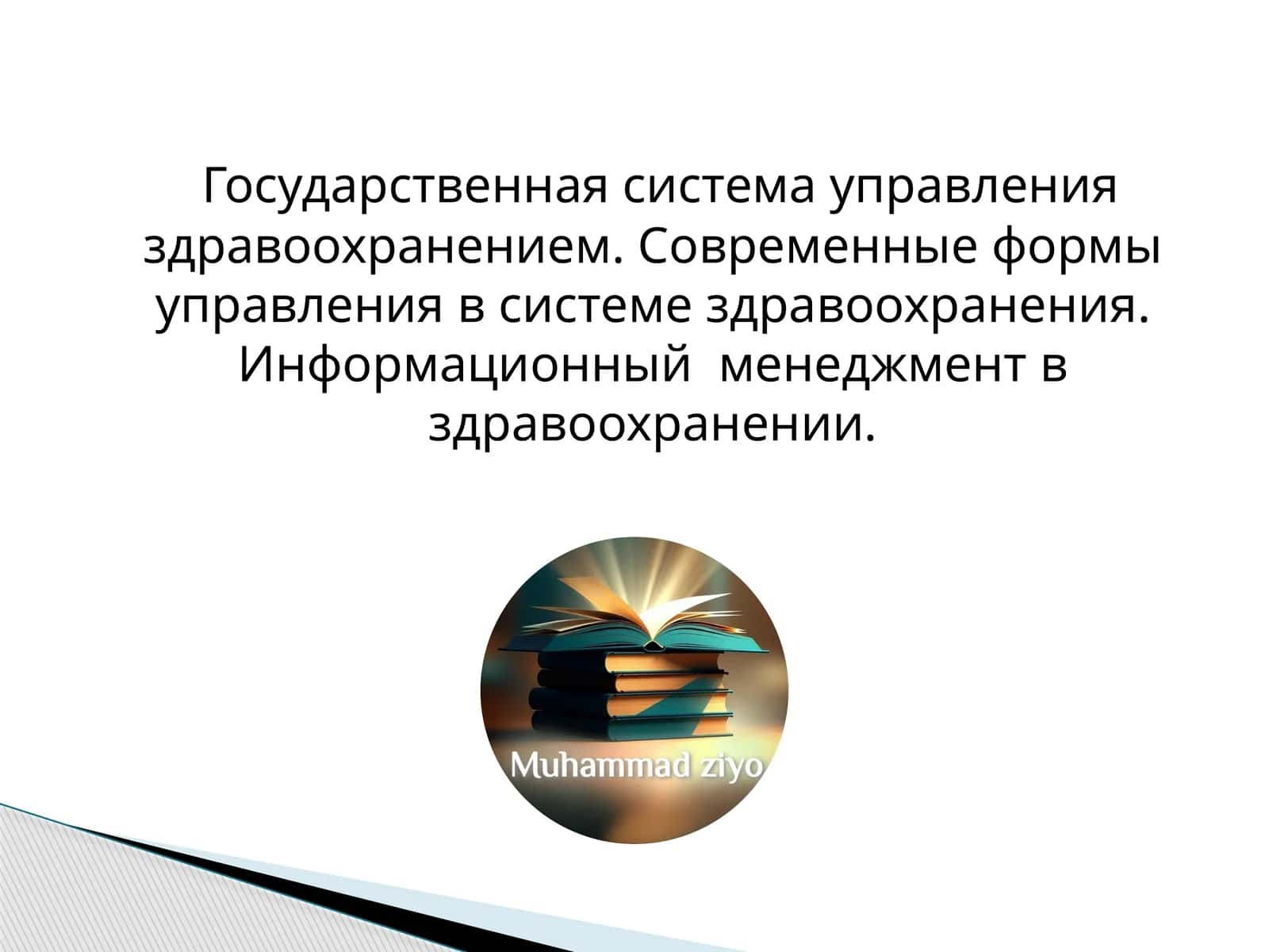 Государственная система управления здравоохранением 1