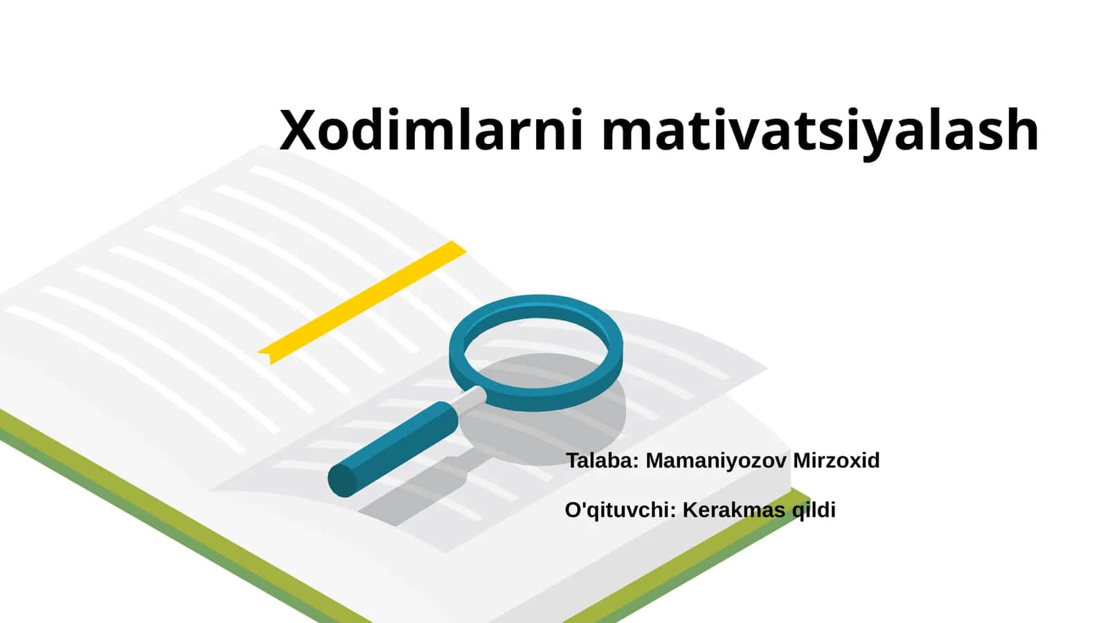 Xodimlarni mativatsiyalash 1