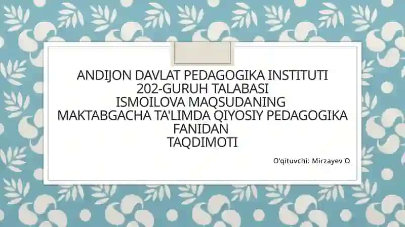 Italiya maktabgacha ta’lim tizimi 1