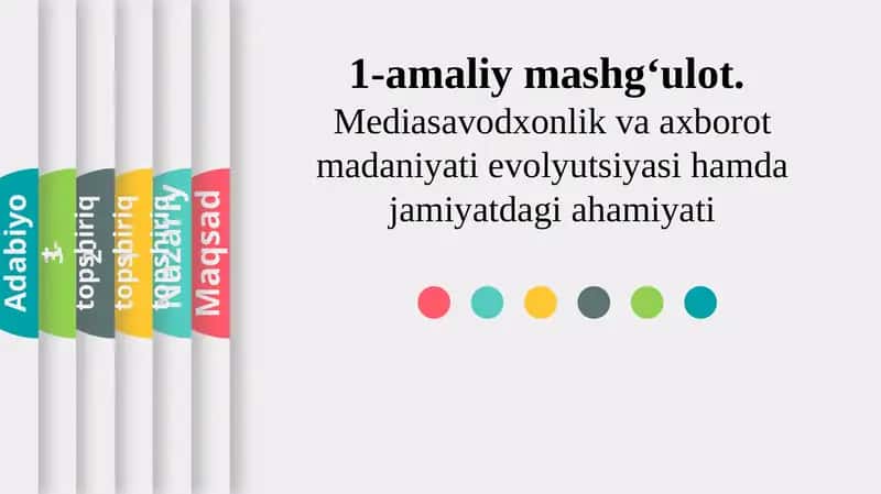 Mediasavodxonlik va axborot madaniyati evolyutsiyasi hamda jamiyatdagi ahamiyati 1