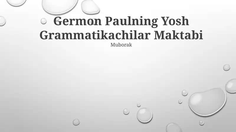 Germon Paulning Yosh Grammatikachilar Maktabi 1